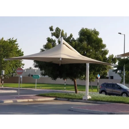 single pole car parking shade design 4