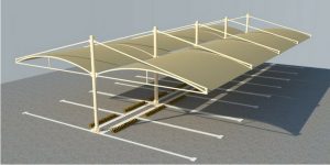 cantilever car parking shade structure