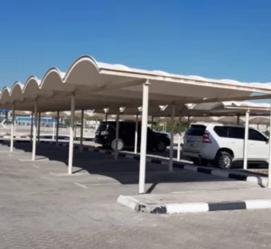 grp car parking shades supplier in Dubai