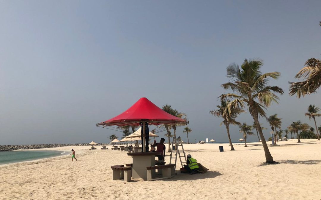 Umbrella Shades at Mamzar Beach Dubai