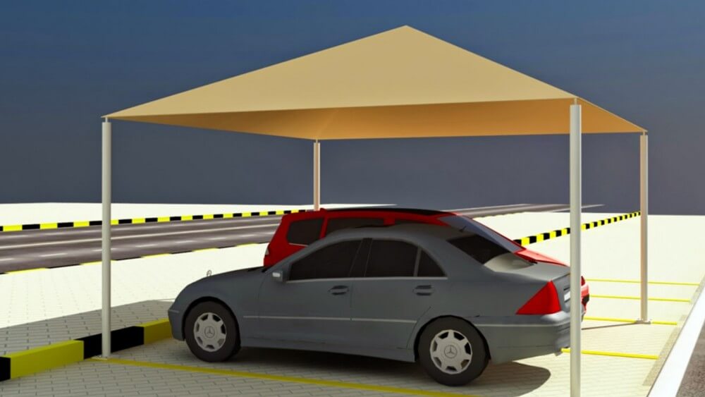 pyramid arch parking shed design