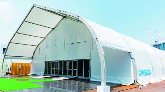 Curve Tent shed design Dubai