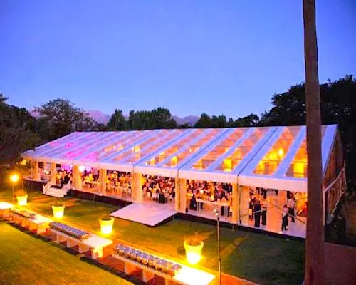 modern transparent wedding tent
