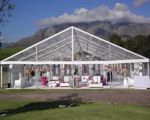 outdoor transparent wedding tent