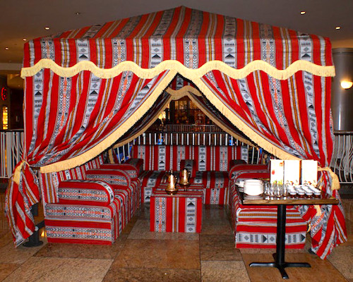 traditional wedding tent setup