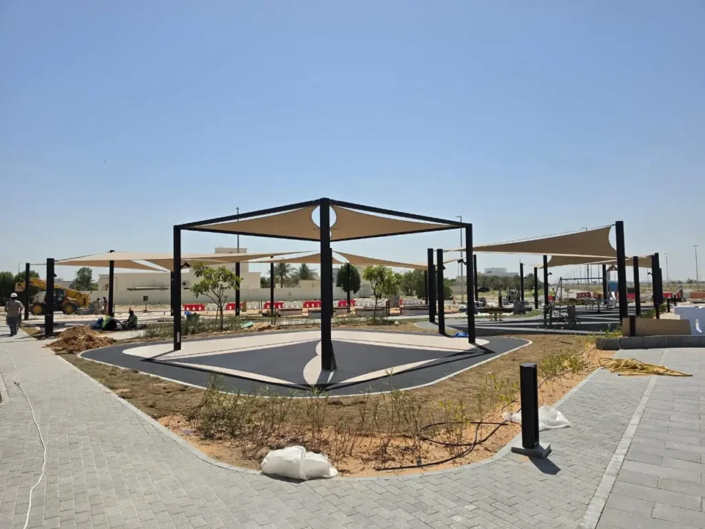 Tensile shade project by Akaa tent ME08 Nabdh Community Center UAE