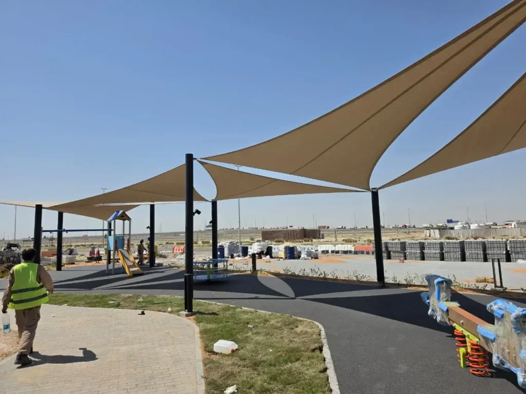 Tensile shade project by Akaa tent ME08 Nabdh Community Center UAE (4)