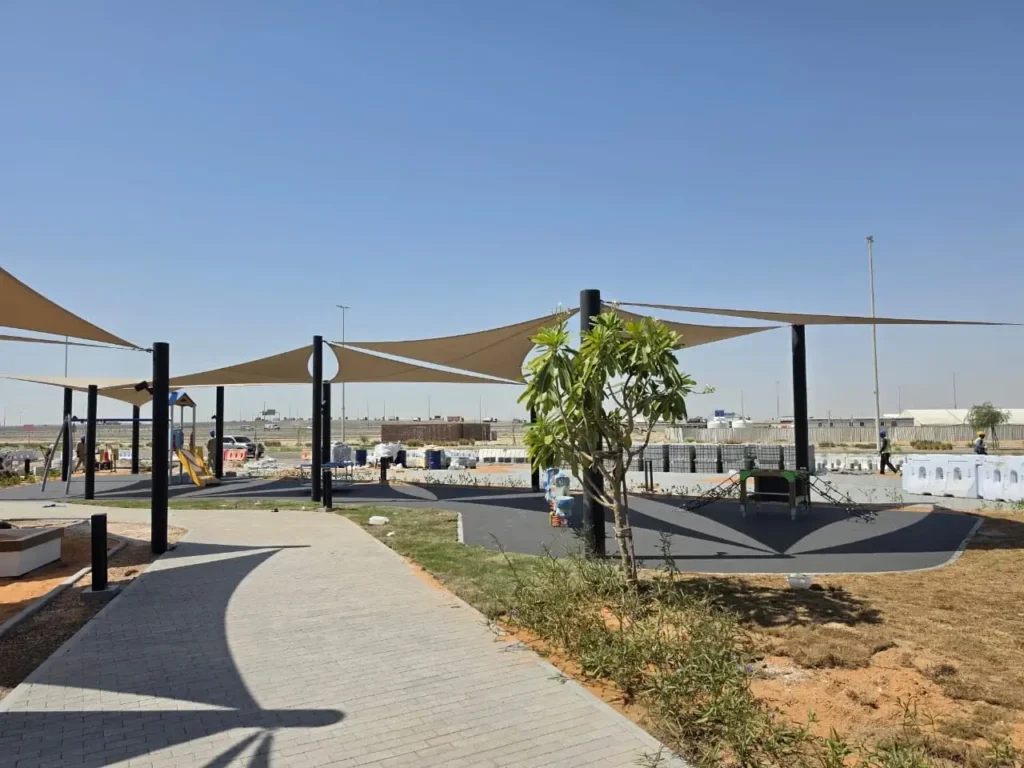 Tensile shade project by Akaa tent ME08 Nabdh Community Center UAE (7)